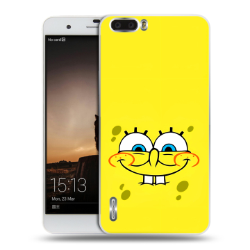 Силиконовый чехол на Huawei Honor 6 Plus с принтом спанчбоб спанч боб Силиконовый чехол на Huawei Honor 6 Plus с принтом спанчбоб спанч боб
