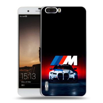 Силиконовый чехол на Huawei Honor 6 Plus с принтом БМВ BMW
