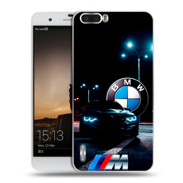 Силиконовый чехол на Huawei Honor 6 Plus с принтом БМВ BMW