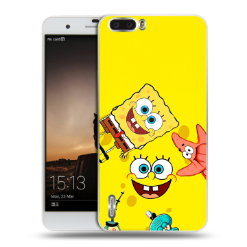 Силиконовый чехол на Huawei Honor 6 Plus с принтом Спанч боб Спанчбоб Силиконовый чехол на Huawei Honor 6 Plus с принтом Спанч боб Спанчбоб
