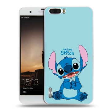 Силиконовый чехол на Huawei Honor 6 Plus с принтом Лило и Стич Силиконовый чехол на Huawei Honor 6 Plus с принтом Лило и Стич