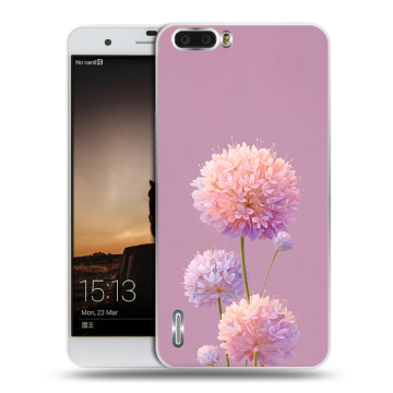 Силиконовый чехол на Huawei Honor 6 Plus с принтом Цветы