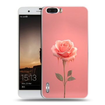 Силиконовый чехол на Huawei Honor 6 Plus с принтом Розовая роза Силиконовый чехол на Huawei Honor 6 Plus с принтом Розовая роза