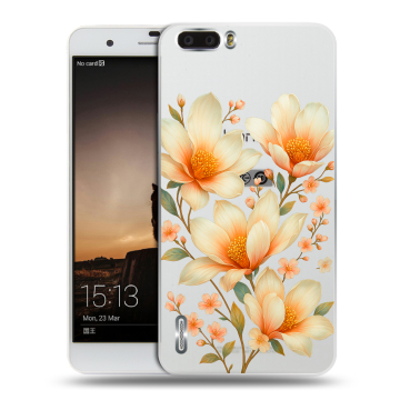 Силиконовый чехол на Huawei Honor 6 Plus с принтом Цветы Силиконовый чехол на Huawei Honor 6 Plus с принтом Цветы
