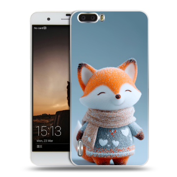 Силиконовый чехол на Huawei Honor 6 Plus с принтом Лиса Силиконовый чехол на Huawei Honor 6 Plus с принтом Лиса