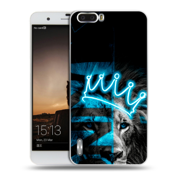 Силиконовый чехол на Huawei Honor 6 Plus с принтом Король лев