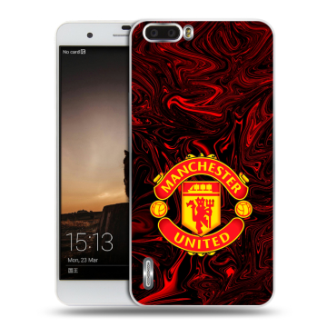Силиконовый чехол на Huawei Honor 6 Plus с принтом Manchester United