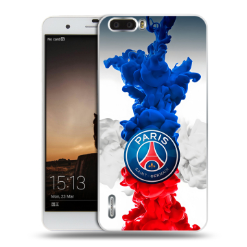 Силиконовый чехол на Huawei Honor 6 Plus с принтом PSG ПСЖ