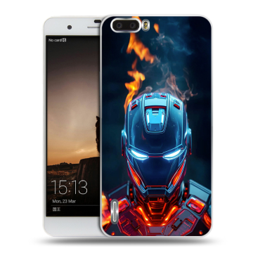 Силиконовый чехол на Huawei Honor 6 Plus с принтом IronMan Железный человек Силиконовый чехол на Huawei Honor 6 Plus с принтом IronMan Железный человек