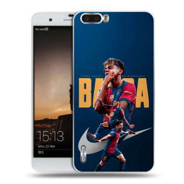 Силиконовый чехол на Huawei Honor 6 Plus с принтом Барселона Barca Yamal 
