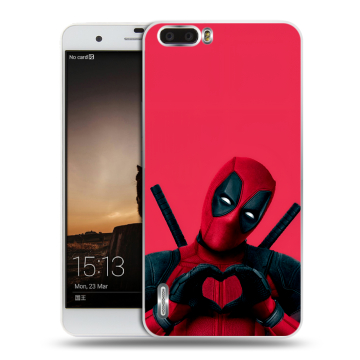 Силиконовый чехол на Huawei Honor 6 Plus с принтом Дедпул Deadpool Силиконовый чехол на Huawei Honor 6 Plus с принтом Дедпул Deadpool