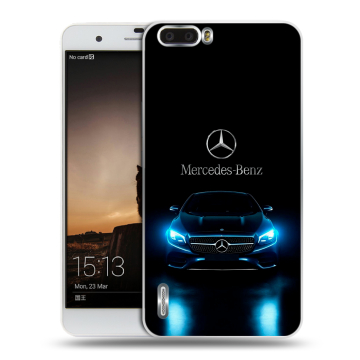 Силиконовый чехол на Huawei Honor 6 Plus с принтом Mercedes Мерседес Силиконовый чехол на Huawei Honor 6 Plus с принтом Mercedes Мерседес