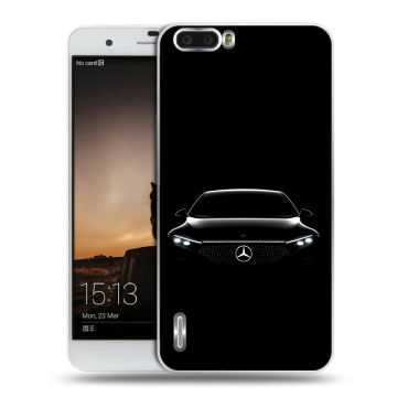 Силиконовый чехол на Huawei Honor 6 Plus с принтом Mercedes Мерседес