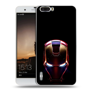 Силиконовый чехол на Huawei Honor 6 Plus с принтом IronMan Железный человек