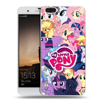 Силиконовый чехол на Huawei Honor 6 Plus с принтом My little pony Дружба чудо