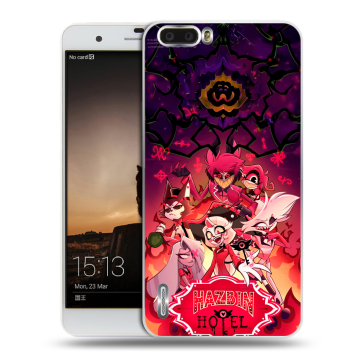 Силиконовый чехол на Huawei Honor 6 Plus с принтом Hazbin Hotel Отель Хазбин