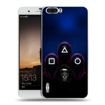 Силиконовый чехол на Huawei Honor 6 Plus с принтом Игра Кальмара