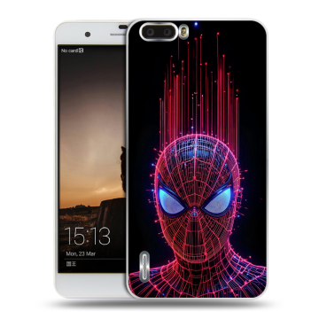 Силиконовый чехол на Huawei Honor 6 Plus с принтом Spiderman Человек паук Силиконовый чехол на Huawei Honor 6 Plus с принтом Spiderman Человек паук