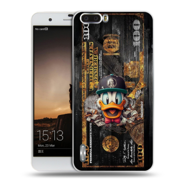 Силиконовый чехол на Huawei Honor 6 Plus с принтом Дональд Дак Доллар