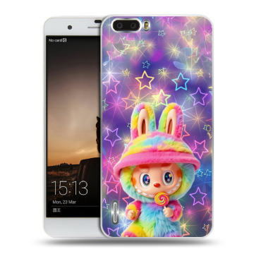 Силиконовый чехол на Huawei Honor 6 Plus с принтом Labubu Лабубу