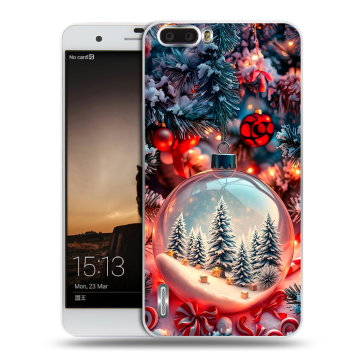 Силиконовый чехол на Huawei Honor 6 Plus с принтом Новый год