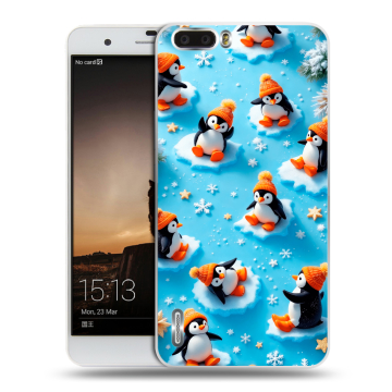 Силиконовый чехол на Huawei Honor 6 Plus с принтом Новый год