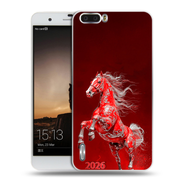 Силиконовый чехол на Huawei Honor 6 Plus с принтом Новый год