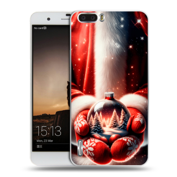 Силиконовый чехол на Huawei Honor 6 Plus с принтом Новый год