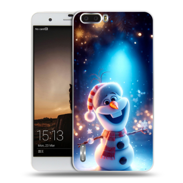 Силиконовый чехол на Huawei Honor 6 Plus с принтом Новый год