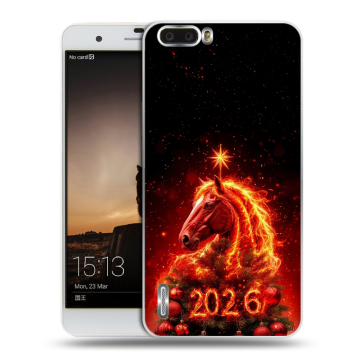 Силиконовый чехол на Huawei Honor 6 Plus с принтом Новый год