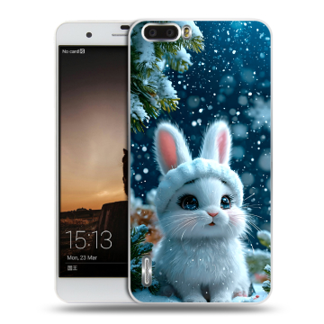 Силиконовый чехол на Huawei Honor 6 Plus с принтом Новый год