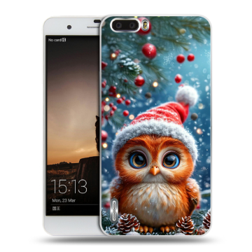 Силиконовый чехол на Huawei Honor 6 Plus с принтом Новый год