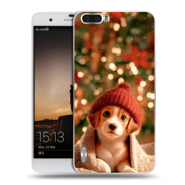 Силиконовый чехол на Huawei Honor 6 Plus с принтом Новый год