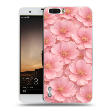 Силиконовый чехол на Huawei Honor 6 Plus с принтом женский