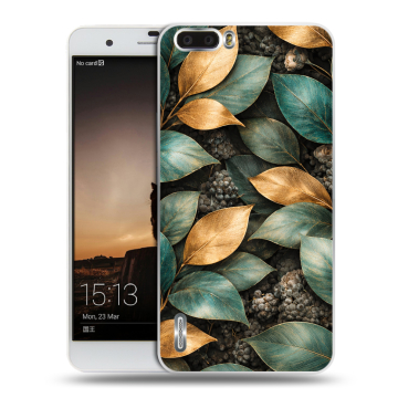Силиконовый чехол на Huawei Honor 6 Plus с принтом женский