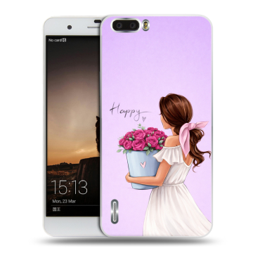 Силиконовый чехол на Huawei Honor 6 Plus с принтом женский Силиконовый чехол на Huawei Honor 6 Plus с принтом женский