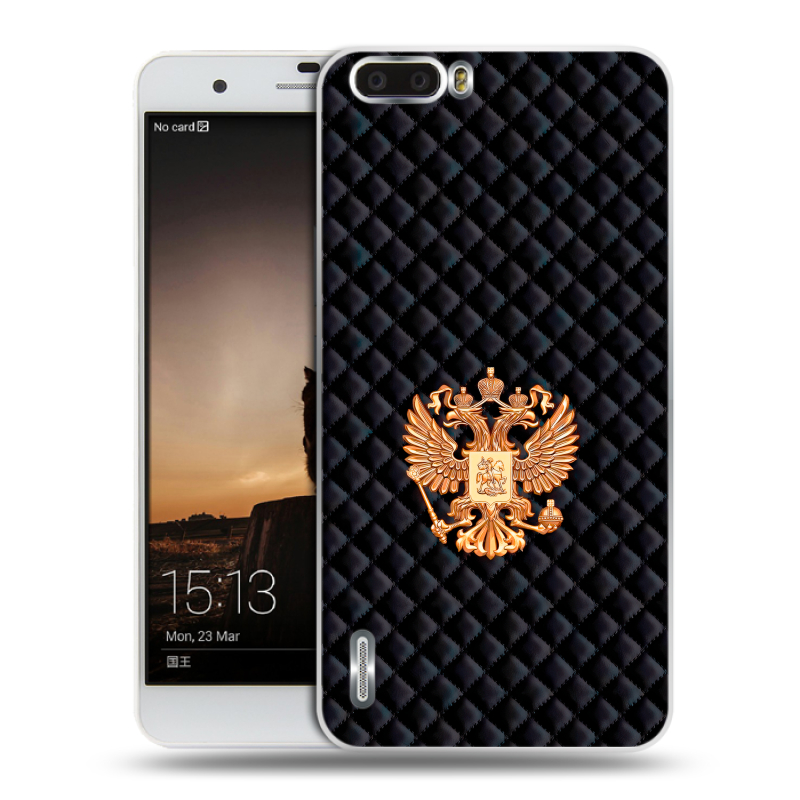 Силиконовый чехол на Huawei Honor 6 Plus с принтом Герб России принт Силиконовый чехол на Huawei Honor 6 Plus с принтом Герб России принт