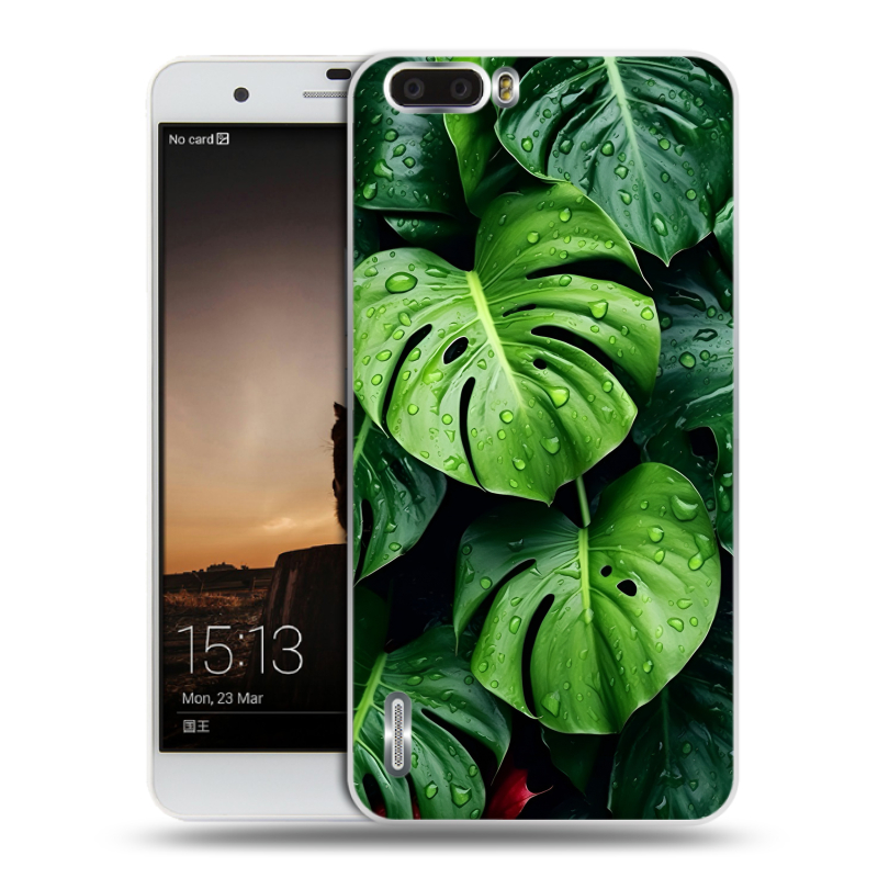 Пластиковый чехол на Huawei Honor 6 Plus с принтом Листья Пластиковый чехол на Huawei Honor 6 Plus с принтом Листья