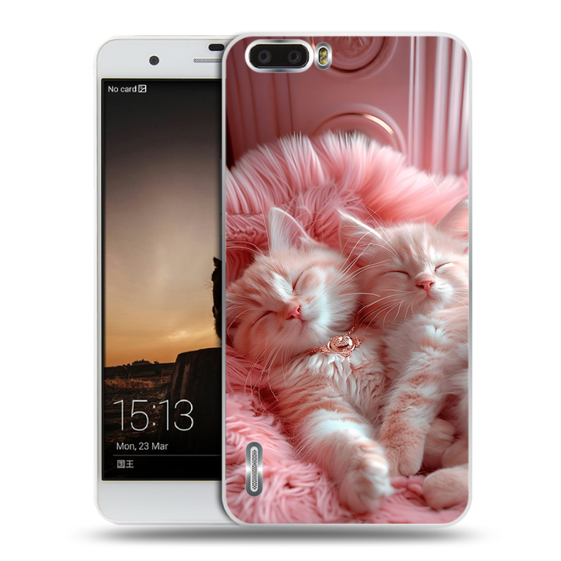 Пластиковый чехол на Huawei Honor 6 Plus с принтом котята котики Пластиковый чехол на Huawei Honor 6 Plus с принтом котята котики