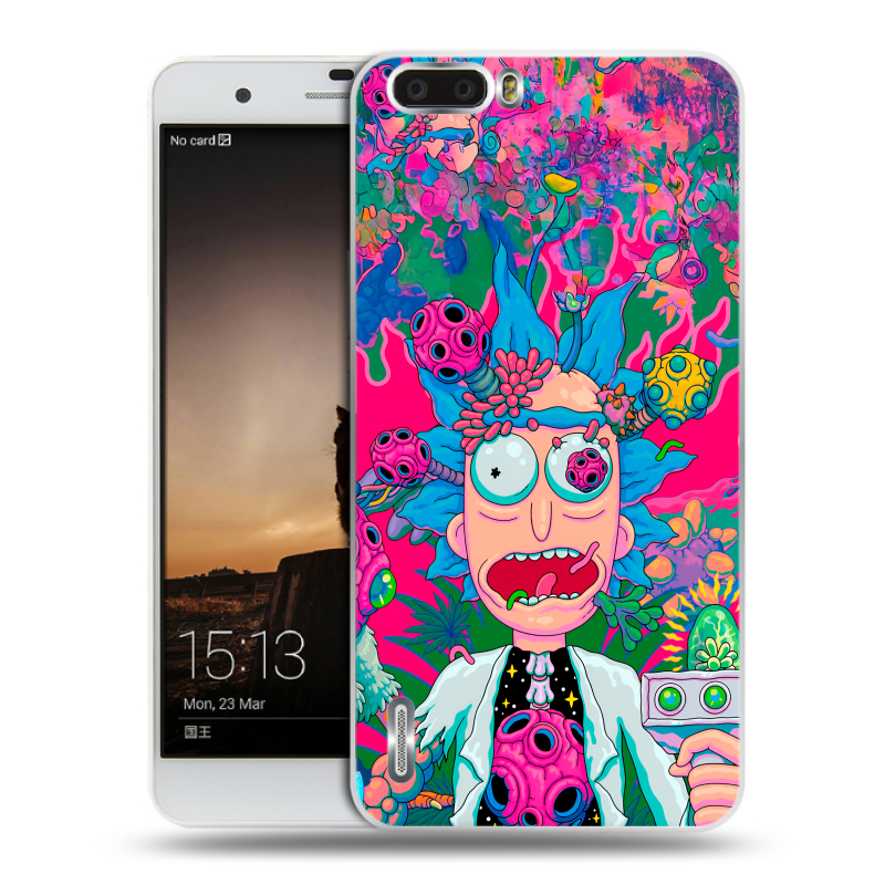 Пластиковый чехол на Huawei Honor 6 Plus с принтом Рик и Морти Rick Morty Пластиковый чехол на Huawei Honor 6 Plus с принтом Рик и Морти Rick Morty