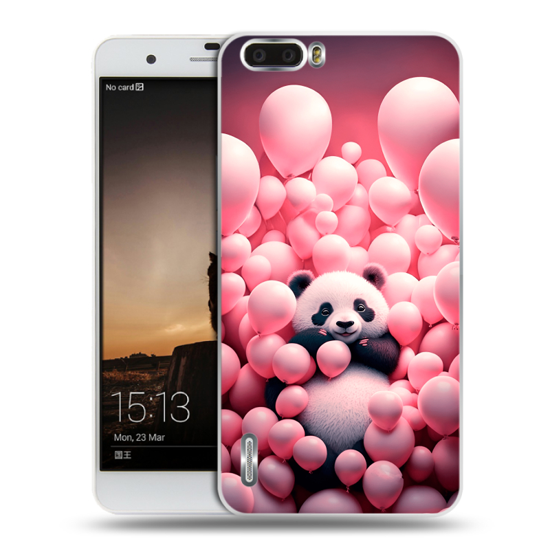 Пластиковый чехол на Huawei Honor 6 Plus с принтом Панда Пластиковый чехол на Huawei Honor 6 Plus с принтом Панда