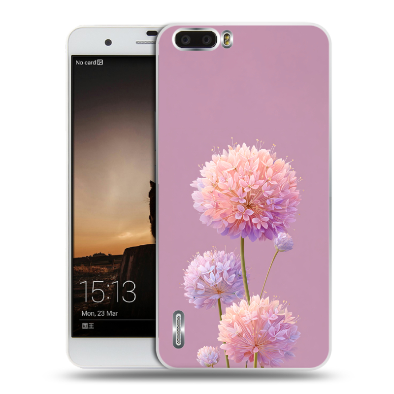 Пластиковый чехол на Huawei Honor 6 Plus с принтом Цветы Пластиковый чехол на Huawei Honor 6 Plus с принтом Цветы