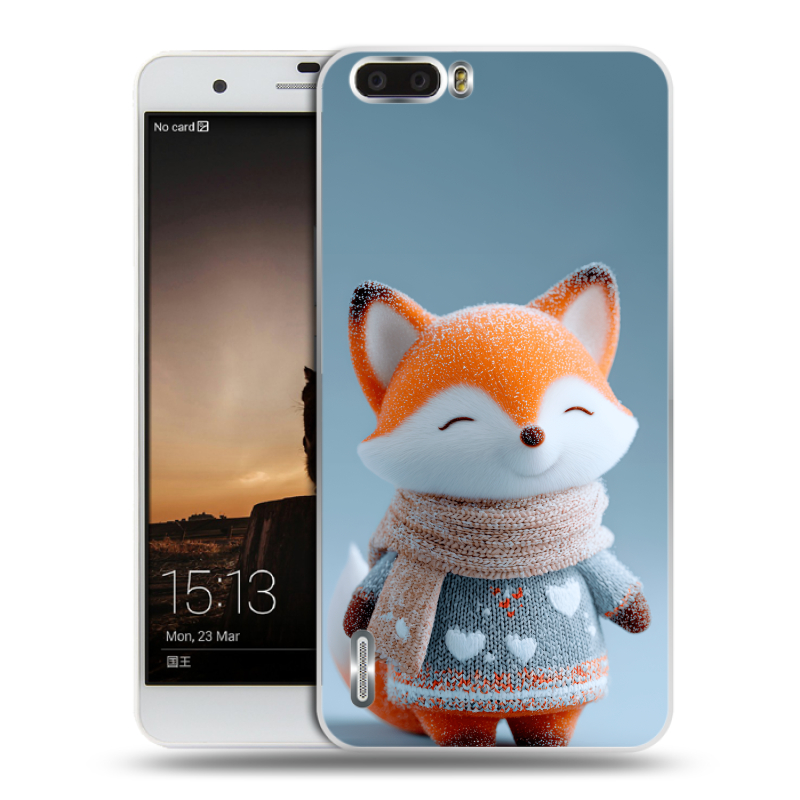 Пластиковый чехол на Huawei Honor 6 Plus с принтом Лиса Пластиковый чехол на Huawei Honor 6 Plus с принтом Лиса
