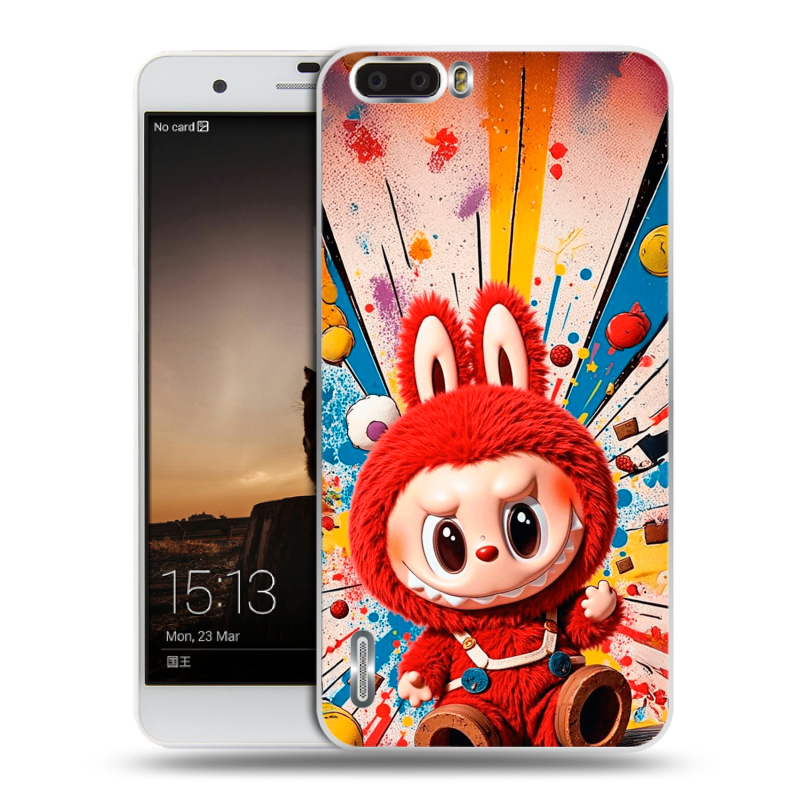 Силиконовый чехол на Huawei Honor 6 Plus с принтом Labubu Лабубу Силиконовый чехол на Huawei Honor 6 Plus с принтом Labubu Лабубу