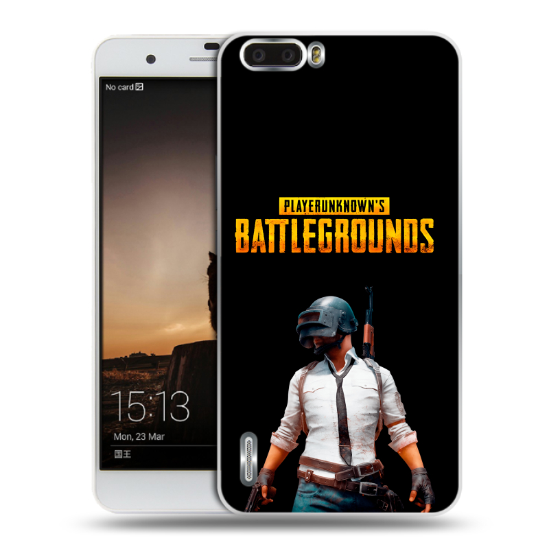 Силиконовый чехол на Huawei Honor 6 Plus с принтом PUGB ПАГБ Силиконовый чехол на Huawei Honor 6 Plus с принтом PUGB ПАГБ