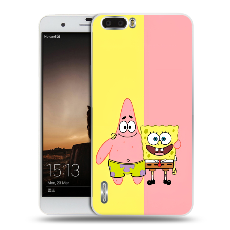 Пластиковый чехол на Huawei Honor 6 Plus с принтом Спанч боб Спанчбоб Пластиковый чехол на Huawei Honor 6 Plus с принтом Спанч боб Спанчбоб