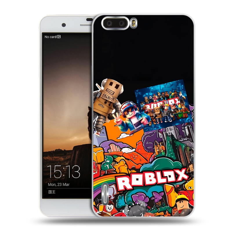 Пластиковый чехол на Huawei Honor 6 Plus с принтом Roblox Роблокс Пластиковый чехол на Huawei Honor 6 Plus с принтом Roblox Роблокс