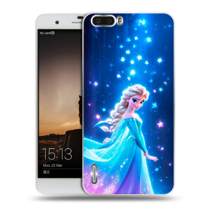 Силиконовый чехол на Huawei Honor 6 Plus с принтом Холодное сердце Frozen Силиконовый чехол на Huawei Honor 6 Plus с принтом Холодное сердце Frozen