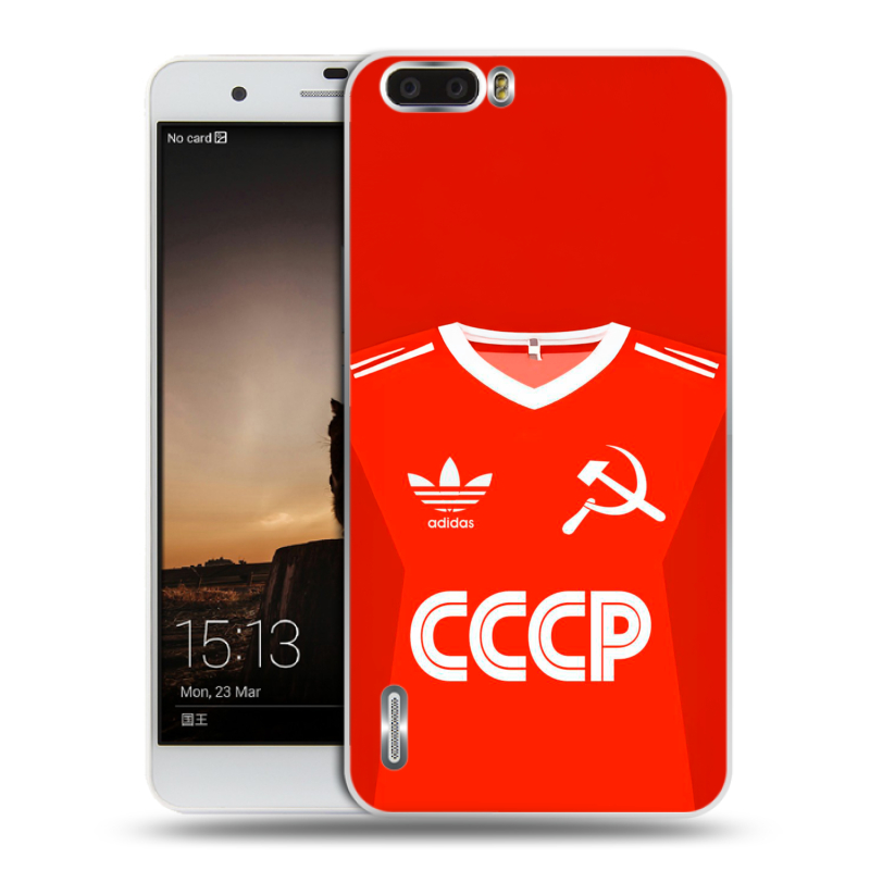 Силиконовый чехол на Huawei Honor 6 Plus с принтом Флаг Герб СССР Силиконовый чехол на Huawei Honor 6 Plus с принтом Флаг Герб СССР