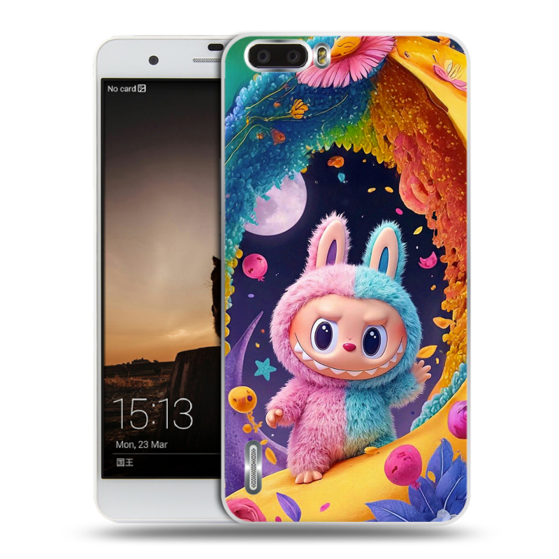 Пластиковый чехол на Huawei Honor 6 Plus с принтом Labubu Лабубу Пластиковый чехол на Huawei Honor 6 Plus с принтом Labubu Лабубу